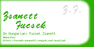 zsanett fucsek business card